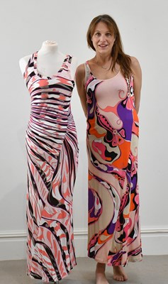 Lot 1349 - EMILIO PUCCI; two pink and multicoloured...