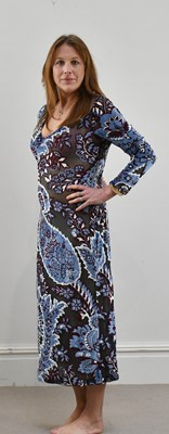 Lot 1316 - ETRO; a bohemian style jacquard velvet dress...