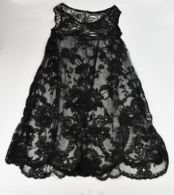 Lot 1352 - A 1920s/30s original black lace petticoat in...