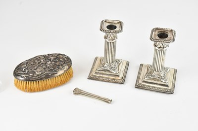 Lot 162 - A pair of late Victorian hallmarked silver...