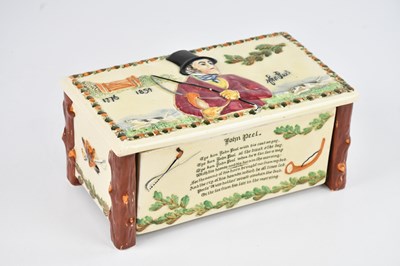 Lot 1495 - CROWN DEVON; a John Peel musical box, with...