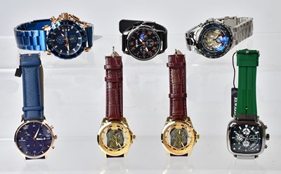 Lot 905 - Seven boxed gentlemen's wristwatches,...