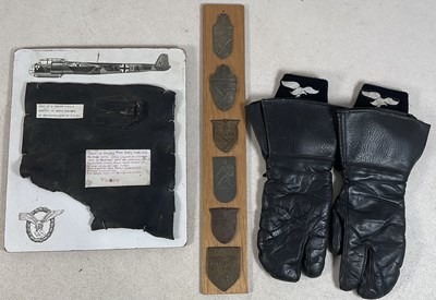 Lot 7 - German military items, comprising six mounted...
