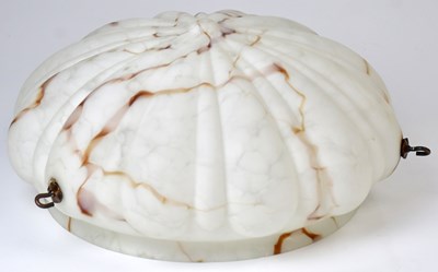 Lot 95 - An early 20th century marbled glass plafonnier...