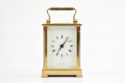 Lot 1174 - SHORTLAND BOWEN; a brass cased carriage clock,...