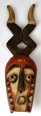 Lot 216 - A Central Africa Congo Pende carved mask with...