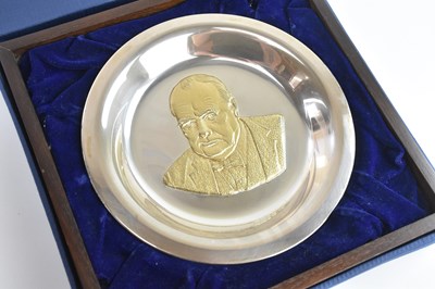 Lot 90 - JOHN PINCHES; a hallmarked silver Churchill...