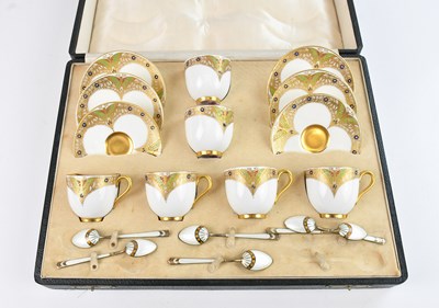 Lot 1449 - ROYAL WORCESTER; an early 20th century coffee...