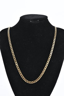 Lot 329 - A yellow metal heavy link necklace, marked 9kt...