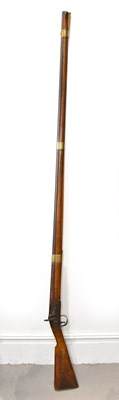 Lot 1232 - A percussion musket, converted from flintlock,...