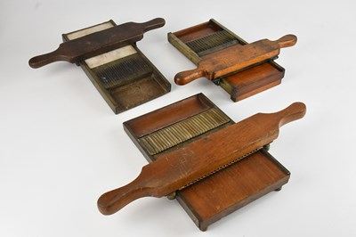 Lot 1319 - Three pill rollers, one stamped S Mawson &...
