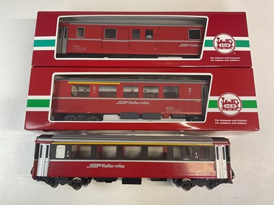 Lot 154 - LGB; 31904 Rhb cab control car, 34690 Rhb...