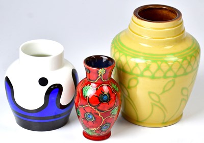 Lot 183 - A Royal Doulton Art Deco shaped ceramic vase,...
