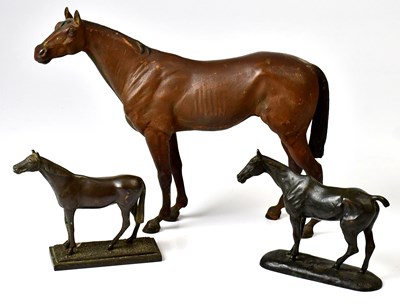 Lot 225 - A cold-painted bronze figure of a horse,...