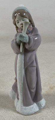 Lot 198 - LLADRO; a figure of a young girl, numbered...