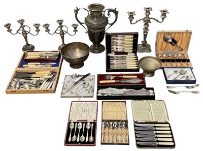 Lot 1104 - A large quantity of assorted silver plated...