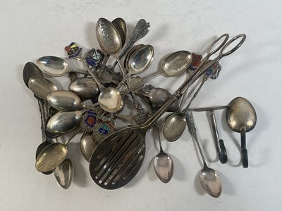 Lot 585 - A quantity of silver flatware, the majority...