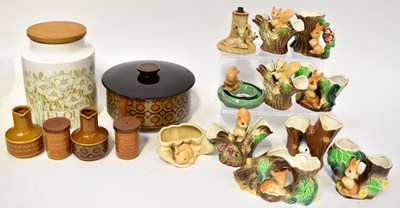 Lot 187 - HORNSEA POTTERY; eight spill vases with...