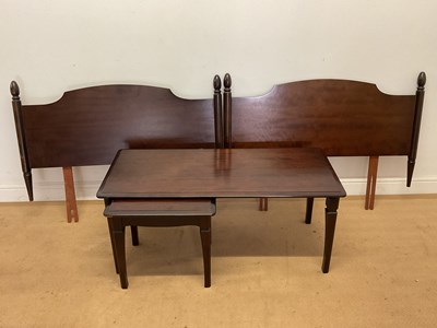 Lot 673 - STAG; a pair of 'Minstrel' single headboards,...