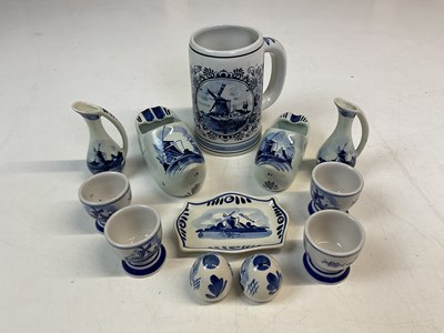 Lot 246 - A small amount of Delft blue, to include a mug,...