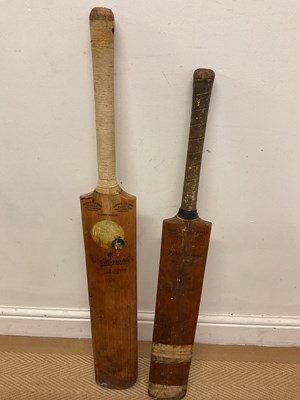 Lot 103 - Two vintage cricket bats, comprising a Gunn &...