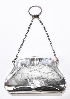 Lot 1173 - A George V hallmarked silver purse