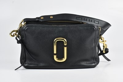 Lot 1437 - MARC JACOBS; a large black pebbled leather...