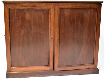 Lot 46 - A Victorian mahogany linen cupboard top, the...