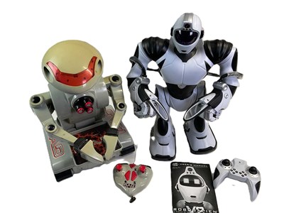 Lot 100 - TOYMAX AND WOWWEE; two robots comprising a...