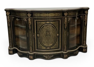Lot 3 - A late 19th century French ebony gilt metal...