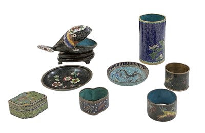 Lot 1055 - Eight pieces of early 20th century Chinese...