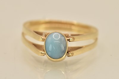 Lot 1360 - A yellow metal turquoise and amber set...