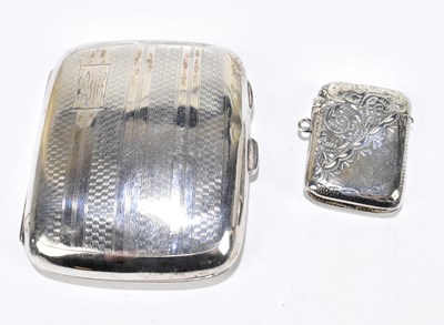 Lot 1136 - A George VI hallmarked silver cigarette case