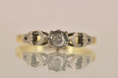Lot 1359 - An 18ct yellow and white gold diamond...
