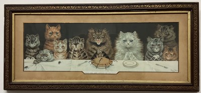 Lot 317 - LOUIS WAIN; a print, 'What we are about to...