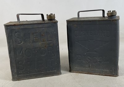 Lot 347 - Two petrol cans, a Shell Motor Spirit and a...