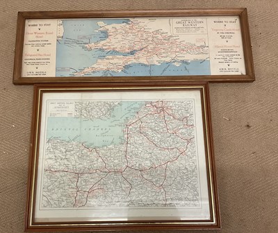 Lot 344 - GREAT WESTERN RAILWAY; a diagram map of the...