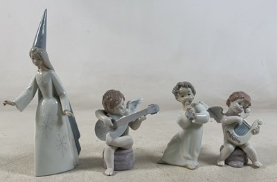 Lot 204 - LLADRO; four figures, comprising two cherubs...