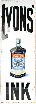 Lot 261 - An enamelled metal advertising panel for...