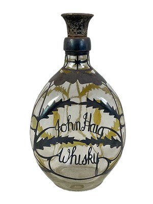 Lot 324 - JOHN HAIG WHISKY; a glass dimple decanter,...