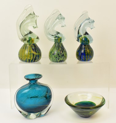 Lot 667 - MDINA; four items of art glass comprising...
