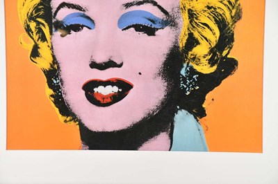 Lot 16 - ANDY WARHOL; offset lithograph, Orange Marilyn...