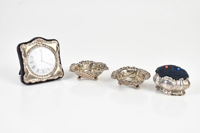 Lot 183 - A pair of late Victorian hallmarked silver...