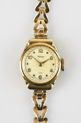 Lot 1048 - ROTARY; a lady's 9ct gold cased wristwatch,...