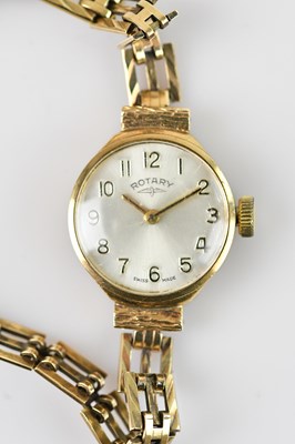Lot 1049 - ROTARY; a lady's 9ct gold cased wristwatch,...