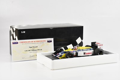 Lot 1675 - NIGEL MANSELL; a signed diecast model 1987...