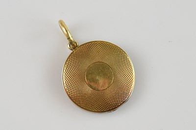 Lot 388 - A Victorian yellow metal mourning pendant of...