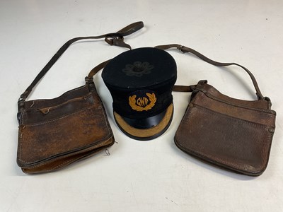 Lot 328 - A Victorian GWR station master's hat, together...