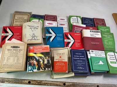 Lot 471 - A large quantity of British Railway timetables,...