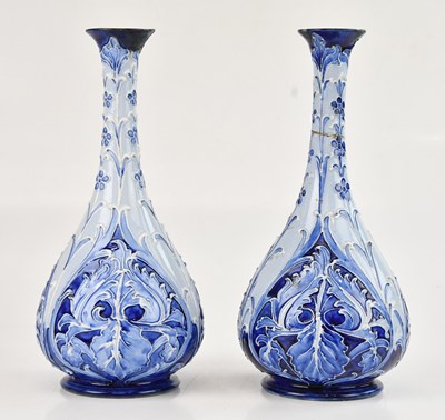 Lot 315 - WILLIAM MOORCROFT DESIGN; a pair of Florian...